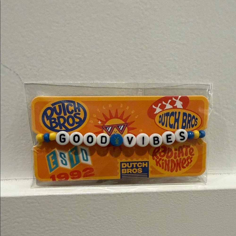 Dutch Bros Good Vibes Beaded Bracelet